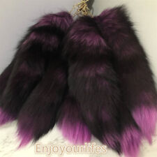 Wholesale 16"-18" Real Fox Fur Tail Keychain Bag Pendant Cosplay Toys Bag Charm