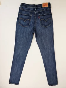 Levis Size 29X32 Womens 721 High Rise Skinny Blue Denim 5 Pocket Logo Tag Jeans - Picture 1 of 14