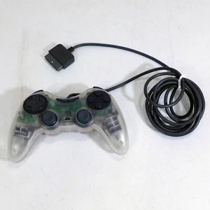 RadioShack Dual Impact Wired Controller for Playstation PS1 Fully Tested Clear - Picture 1 of 4