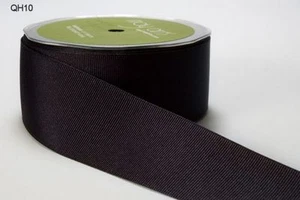 MAY ARTS RIBBONS~GROSGRAIN~BLACK BLACK BLACK~1 & 1/2 INCH X 1 YARD! - Picture 1 of 1
