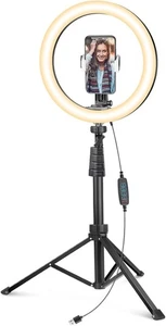 Selfie 9' Ring Light avec Support Trépied et Support Téléphone pour Photo Vlogging - Photo 1 sur 4