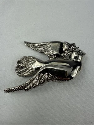 SIGNED 2 3/4" Inch John Hardy Peace Dove Bird Tie Clip Bar Silver Plated - Image 1 of 4