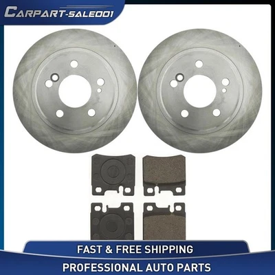 10.94" Rear Disc Brake Rotors Brake Pads for 1990-1993 Mercedes-Benz 300SL 3.0L - Image 1 of 4