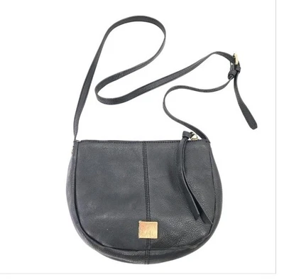 Cartera Bandolera Kooba Monteverde Cuero Negro Correa Ajustable Pequeña Foto 1 de 4