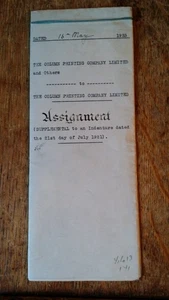 1923 POSTAL HISTORY POSTMASTER GENERAL INDENTURE - COLUMN PRINTING CO - Picture 1 of 11