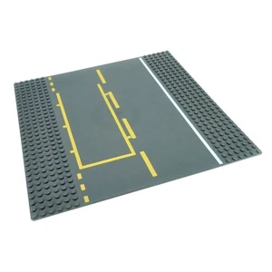 1x Lego Bau Platte 32x32 Gerade 6N dunkel grau gelb Boxengasse 8375 44336pb02 - Bild 1 von 1
