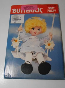 VTG 1985 Butterick Craft Sewing Pattern 3607 20" Soft Cloth Doll w Clothes Uncut - Picture 1 of 2