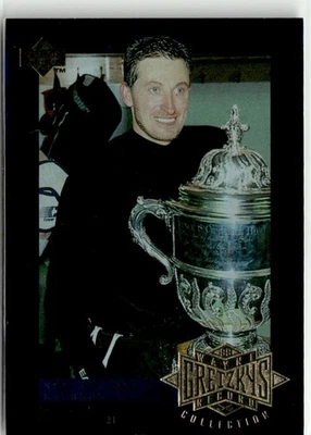 1995-96 Upper Deck Wayne Gretzky's Record Collection Blue G11 Wayne Gretzky Los - Image 1 of 2