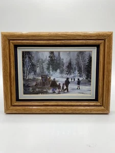 Passeggino cavallo Amish inverno neve Al Koenig stampa firmata 92 casale cottage vintage - Foto 1 di 10