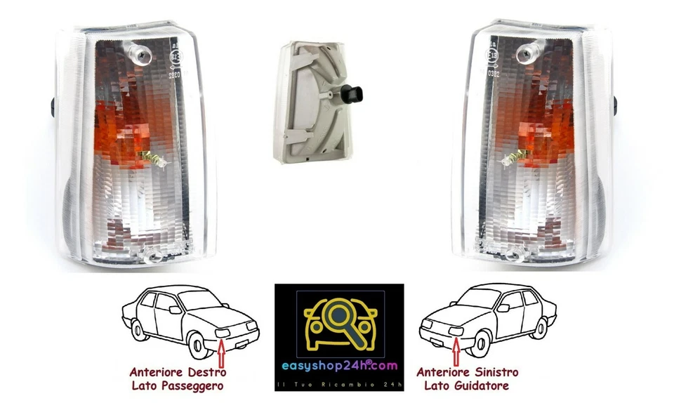SET 2 FANALE FANALINO FRECCIA ANTERIORE PER IVECO TURBO DAILY 89 99 INDICATORE - Immagine 1 di 1