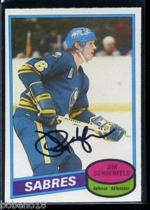 Jim Schoenfeld signed Autogramm Auto 1980-81 O-Pee-Chee Karte #96 Sabres - Bild 1 von 1