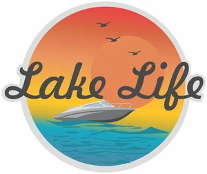 Calcomanía pegatina para ventana o parachoques Lake Life de 5 pulgadas - Imagen 1 de 3
