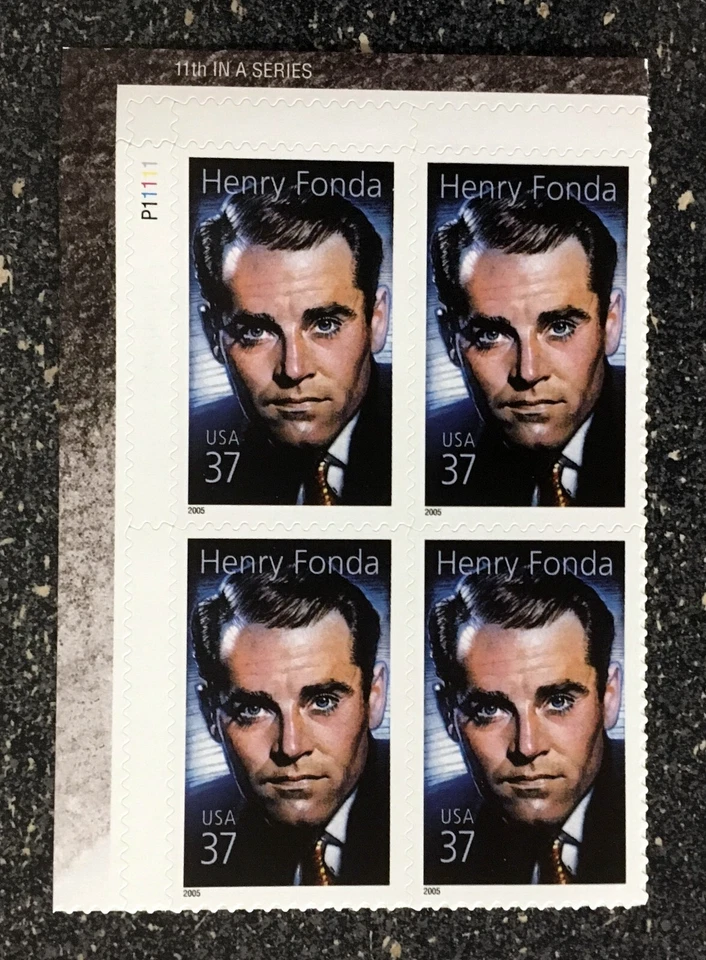 2005USA #3911 37c Henry Fonda - Legends of Hollywood - Plate Block of 4 (UL) - Image 1 of 1