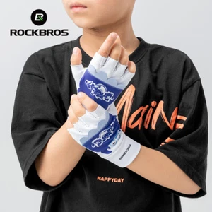 ROCKBROS Children Cycling Half-Finger Gloves Non-Slip Breathable Comfortable - Picture 1 of 15