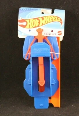 Hot Wheels - Tension Launcher w/ 6" Track - Mattel - Blue w/ Orange Track - Image 1 of 4