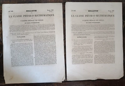 Boletín De La Clase Físico-Matemática Ciencias San Petersburgo 1856 - 60B - Imagen 1 de 4