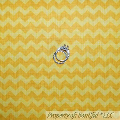 BonEful Tela FQ Algodón Edredón Amarillo Chevron RAYAS Pequeña Niña Niño Niño Unisex S Foto 1 de 4