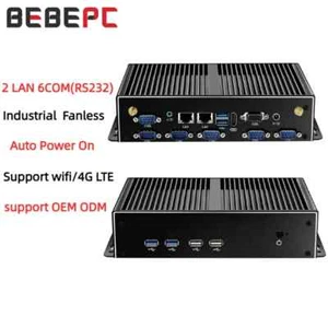 Mini Industrial PC Fanless Dual LAN 6*COM i5 4200U i7 4500U J1900 6*RS232 RS485 - Picture 1 of 21