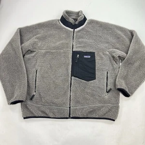 Vintage Patagonia Mens Classic Retro X Deep Pile Fleece Jacket Gray XL 23055 - Picture 1 of 10