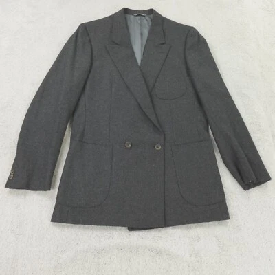 Alexander Julian Blazer Mens 42L Charcoal Gray Wool Cashmere Double Breasted - Image 1 of 4