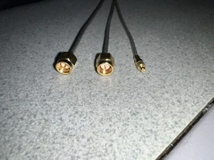 SMA Male to MMCX Male 14" mesh shielding to with memory - Picture 1 of 5