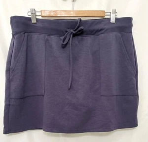 220354 Mujer XL GAIAM Azul Rayón Poli Elastizado Falda Tejida Nueva Sin Etiquetas - Imagen 1 de 4