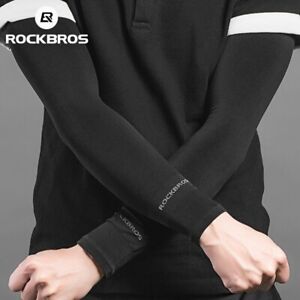 ROCKBROS Cool Cycling Arm Sleeves Men Women Ice Silk Sun Protection Arm Warmers