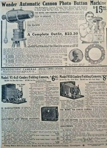 1911 Antigua Cámara Plegable Conley VI VII IX Sears Página de Catálogo Anuncio Impreso Vintage - Imagen 1 de 3