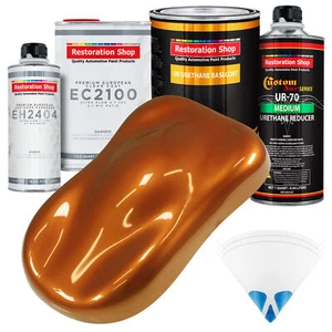 Atomic Orange Pearl Auto Paint Urethane Basecoat Quart Kit & European Clear Coat - Picture 1 of 2