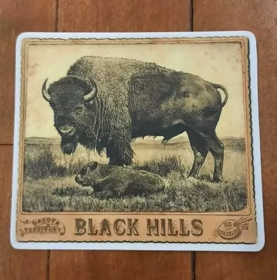 Sticker BLACK HILLS BUFFLO Rodeo poster Bob Coronato Artwork Bufflo Painting  - Image 1 of 4