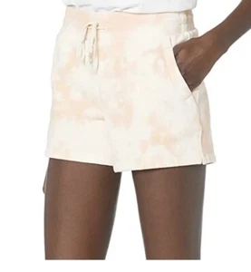Peach tie dye Fleece Drawstring Shorts size Medium New - Picture 1 of 5