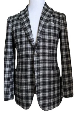 $8995 Kiton Cashmere Sport Coat Jacket Blazer Black/White 40S US/50S Eu - Image 1 of 4