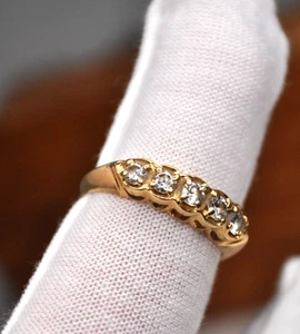 14 Karat Gold Vintage Ring Diamanten Cocktail 2,54 Gramm - Bild 1 von 13