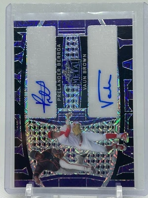 2022 Leaf Metal Dual Auto Prelander Berroa Vaun Brown 3/4 Purple SP - Image 1 of 2