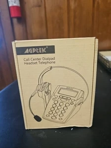 AGPtEK Corded Telephone with Headset & Dialpad for House Call Center HA0071 - Photo 1/3