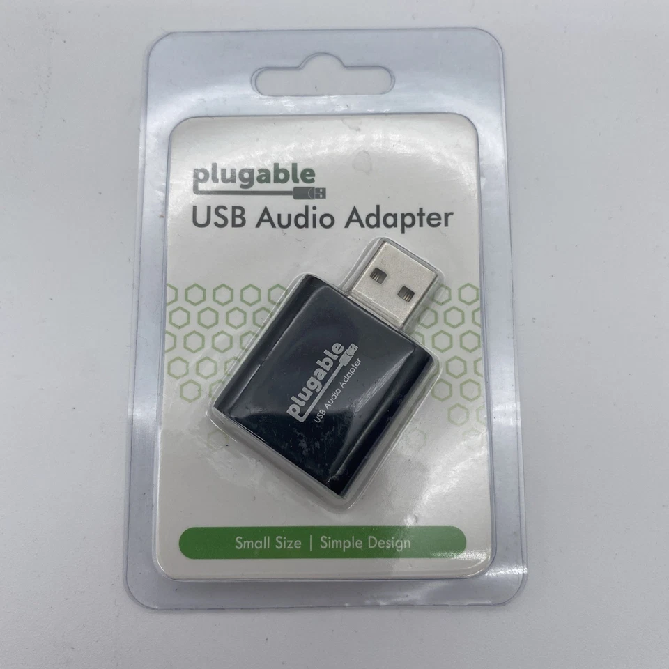 Plugable USB Audio Adapter With 3.5mm Speaker Headphone and Microphone Jack Add