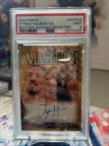 TYRESE HALIBURTON 2023 MASTERS AU-GOLD-GEOMETRIC PSA 9 MINT POP 1 - Bild 1 von 4