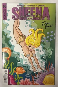 Sheena #6 Variante signiert von Dan Parent (Dynamite 2018) Delphin Hommage Cover - Bild 1 von 4