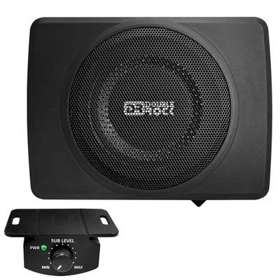 CB08 8 inch Slim Under Seat Car Subwoofer Car Audio Powered 600 Watts Car Tru... - Image 1 of 4