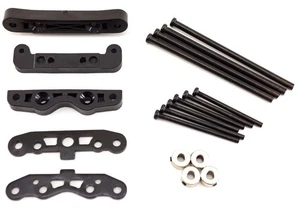 Soportes de eje de suspensión Kyosho Inferno GT2 VE placas pasadores de bisagra IF244 IF113BK - Imagen 1 de 2