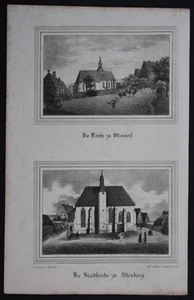 1840 - Ottendorf Altendorf Sebnitz Erzgebirge Litografía Original - Imagen 1 de 1
