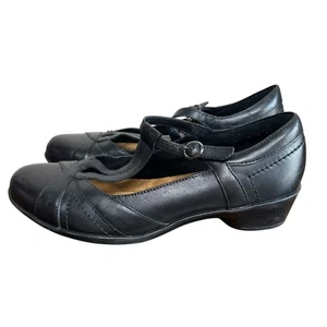 Rockport Cobb Hill Brynn elegante schwarze hochhackige Damen-Lederschuhe mit T-Riemen Größe 8 - Bild 1 von 10