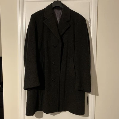 Crombie Pure New Wool Overcoat Charcoal Grey Men’s Large - Image 1 of 4