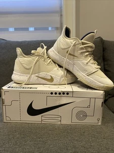Nike PG 3 White Gold Navy Size 8 | Rare Colorway | Worn Condition - Picture 1 of 17
