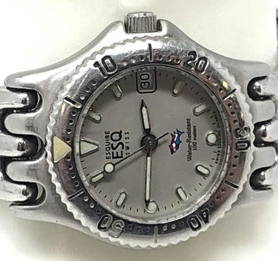 MOVADO ESQ Esquire 瑞士石英银色手表 – 100415 灰色表盘 6.25 — 第 1/4 张图片