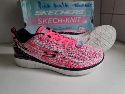 ZAPATILLAS ALTAS SKECHERS 12383 UK 6 EU 39 PARA MUJER ROSA BLANCO MALLA PLANAS SYNERGY 2.0 Foto 1 de 4