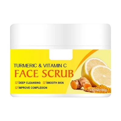 Vitamin C And Turmeric Face Scrub Cream Organics Microdermabrasion Facial Scrub - Image 1 of 4