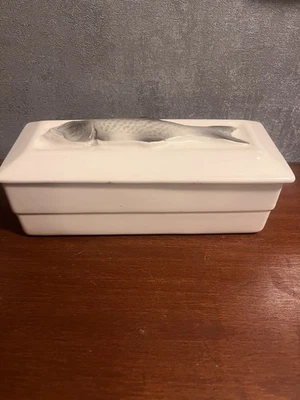 Keramik Herings Topf Terrine eingelegte Heringe Fisch Dose Sehr Guter Zustand - Bild 1 von 4