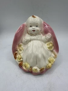 Baby girl In Bonnet nursery planter Vintage 1950s Era - Picture 1 of 8