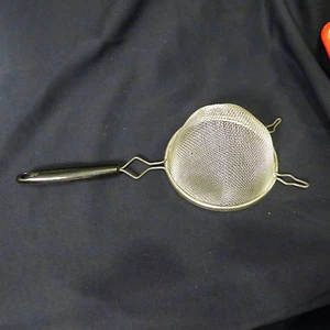 Vintage Strainer 12 3/4 inches long black plastic handle Kitchen Utensil - Picture 1 of 3